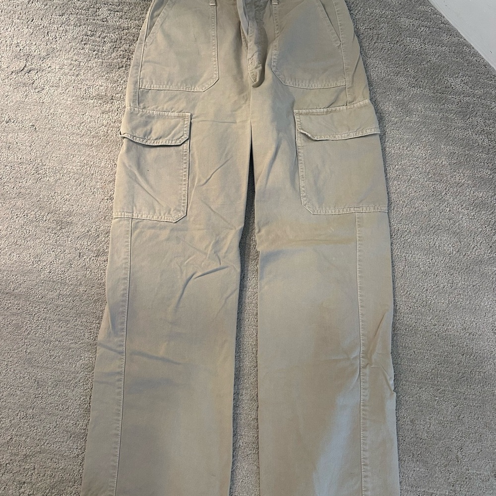 Zara Tan Cargo Pants Utility Style